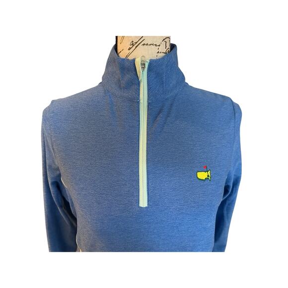 NWT 2025 Masters Magnolia Lane Tech Golf Augusta 1/2 Zip Pullover Blue Size S - Picture 3 of 8
